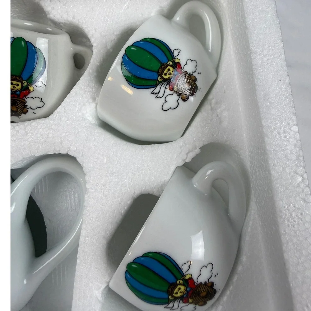 VTG Reutter Porzellan Germany Miniature Tea Set Hot Air Balloon Lands End NIB